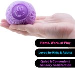 Schylling NeeDoh Fuzz Ball - Sensory Toy with a Velvet Texture and Soft Cloud Squish - Wavy Pattern You Can See and Feel - Ages 3 and Up - Color May Vary; One Per Pack (Flower Power)