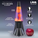 Lava The Original Lamp - 14.5 Evenfall ?C Retro Rocket Liquid Motion Lamp - Yellow Wax and Purple Liquid - Item #2391 (Amazon Exclusive)